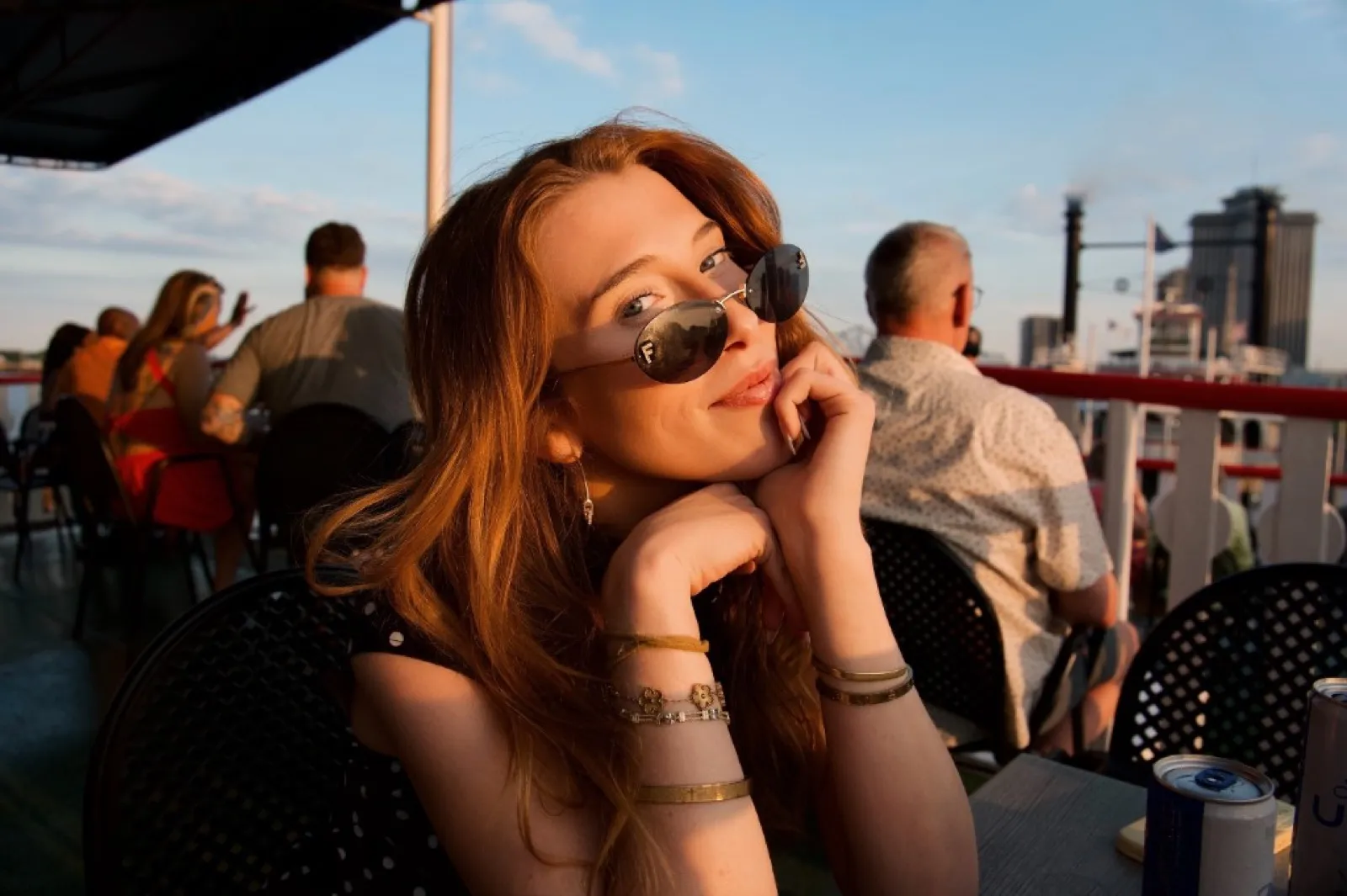 Jenny Florey smiling during golden hour